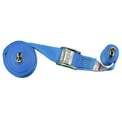coiled blue spring loaded cambuckle strap 2500 pound capacity